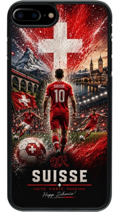 Coque iPhone 7 Plus / 8 Plus - Football Suisse splash 2026