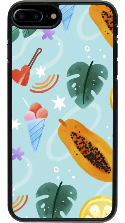 Coque iPhone 7 Plus / 8 Plus - Summer 2025 Pattern papaya