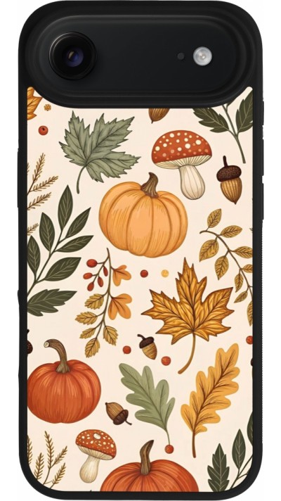 Coque iPhone Air - Silicone rigide noir Autumn 25 Autumn pattern