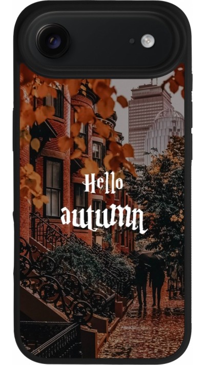 Coque iPhone Air - Silicone rigide noir Autumn 25 Hello autumn