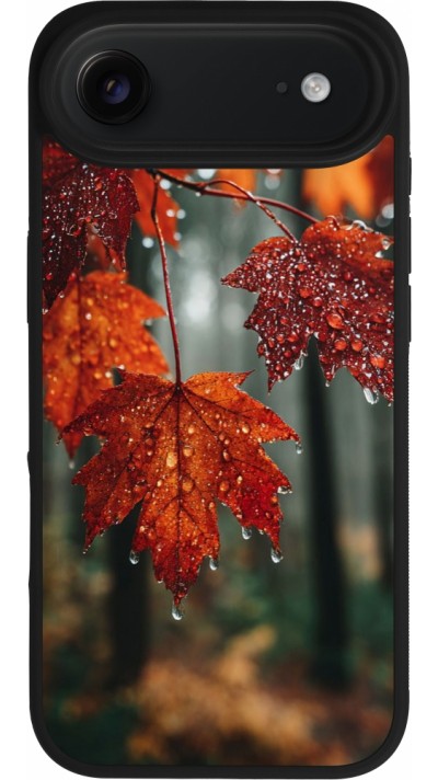 Coque iPhone Air - Silicone rigide noir Autumn 25 Rain