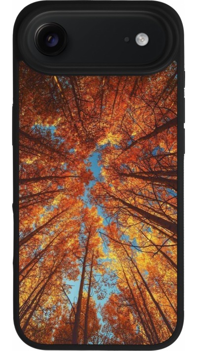 Coque iPhone Air - Silicone rigide noir Autumn 25 Trees