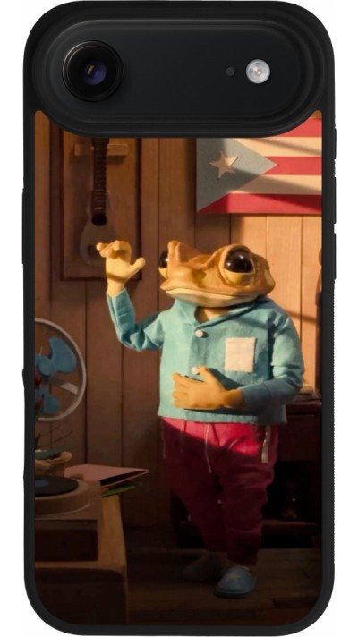 Coque iPhone Air - Silicone rigide noir Dancing frog DTMF