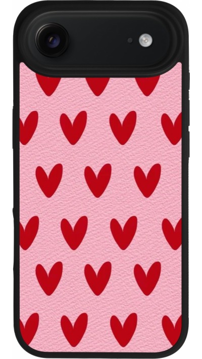 Coque iPhone Air - Silicone rigide noir Saint Valentines Day 26 Pattern heart