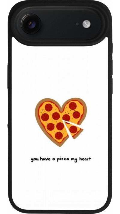 Coque iPhone Air - Silicone rigide noir Saint Valentines Day 26 You have my pizza heart