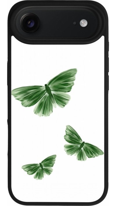 Coque iPhone Air - Silicone rigide noir Butterflies Spring 2026