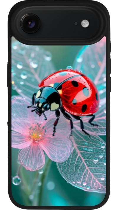 Coque iPhone Air - Silicone rigide noir Ladybird in bloom Spring 2026
