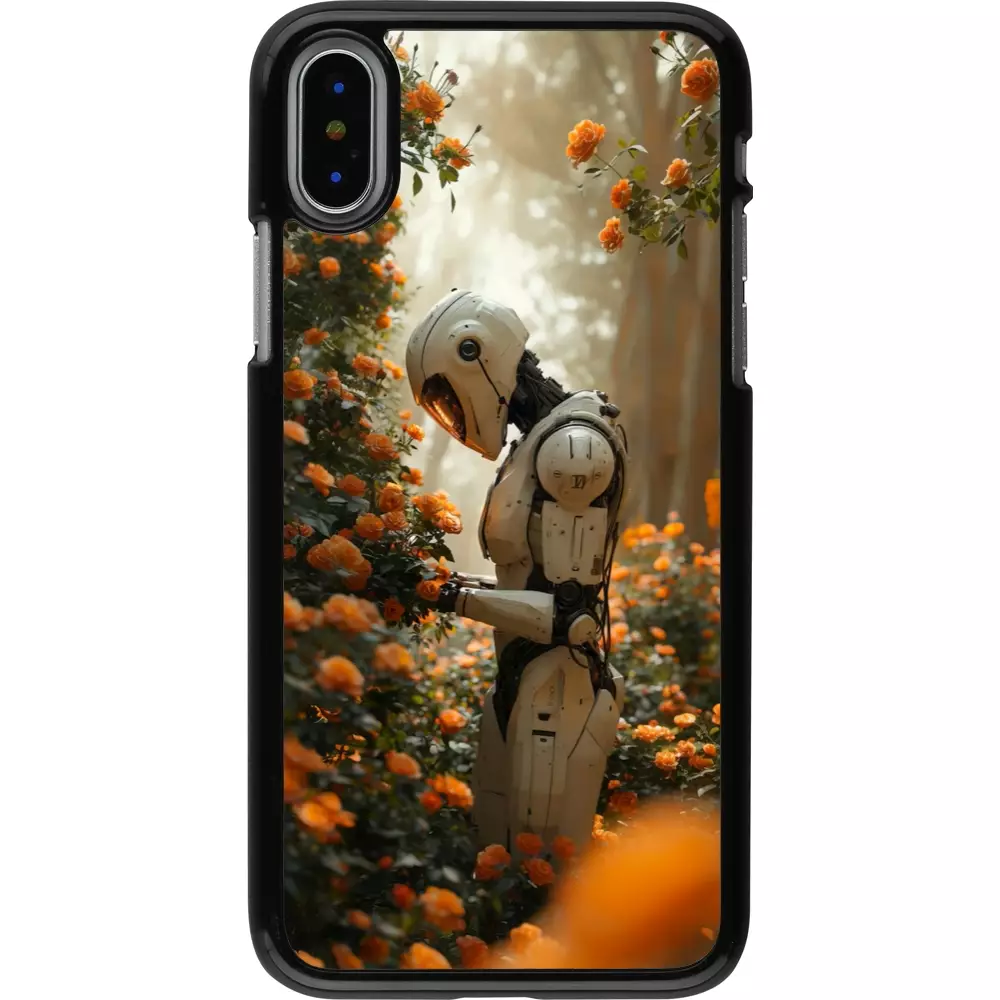 Coque iPhone X / Xs - Astronaut flowers 2025