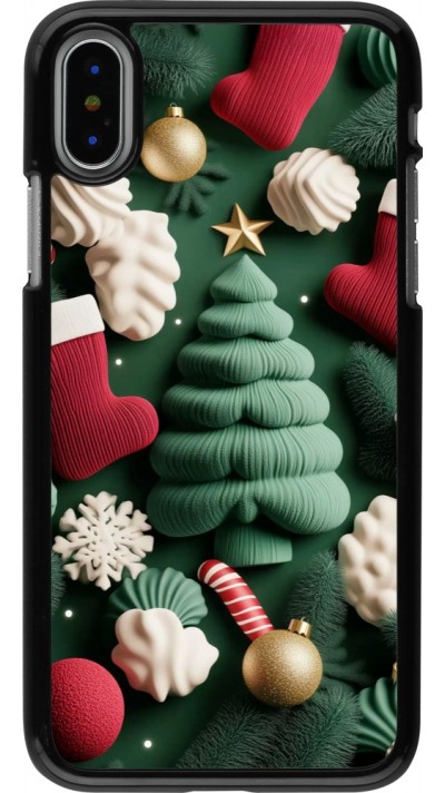 iPhone X / Xs Case Hülle - Christmas 25 Christmas textiles