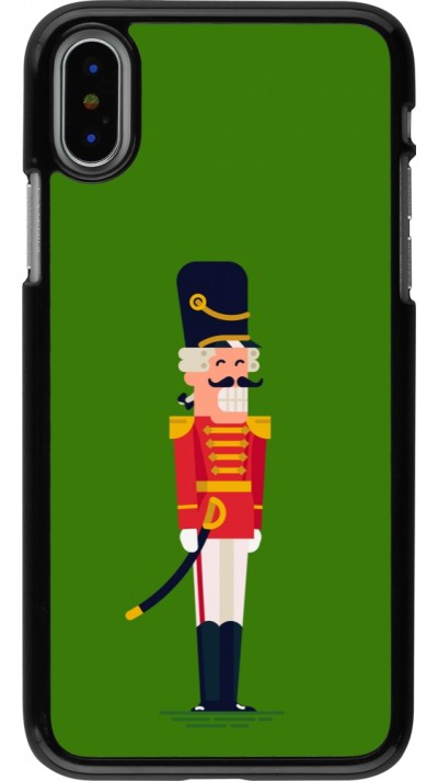 iPhone X / Xs Case Hülle - Christmas 25 Nutcracker Green