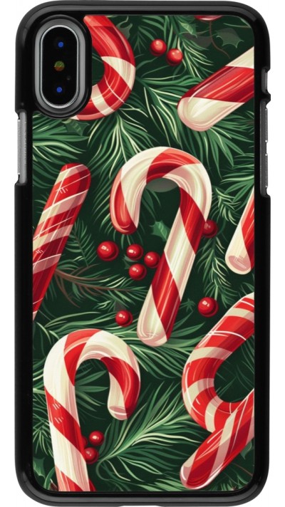 iPhone X / Xs Case Hülle - Christmas 25 Xmas Stick