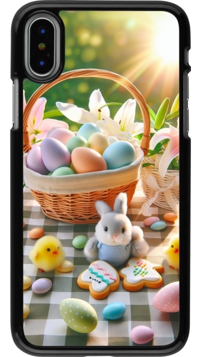 Coque iPhone X / Xs - Easter 2025 Panier Pâques
