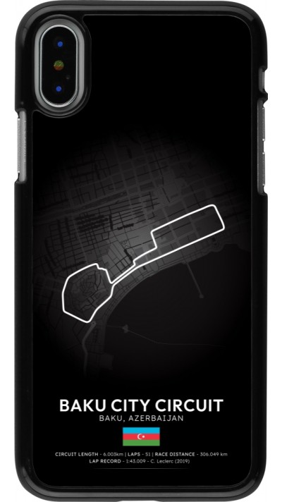 iPhone X / Xs Case Hülle - F1 Track 2025 Azerbaijan
