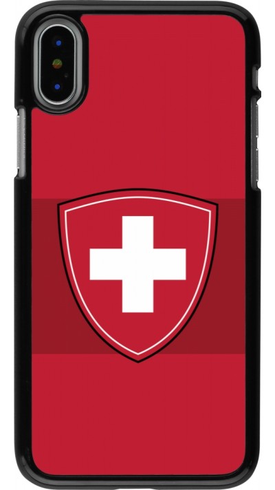 iPhone X / Xs Case Hülle - Hockey World Championship Ecusson Suisse