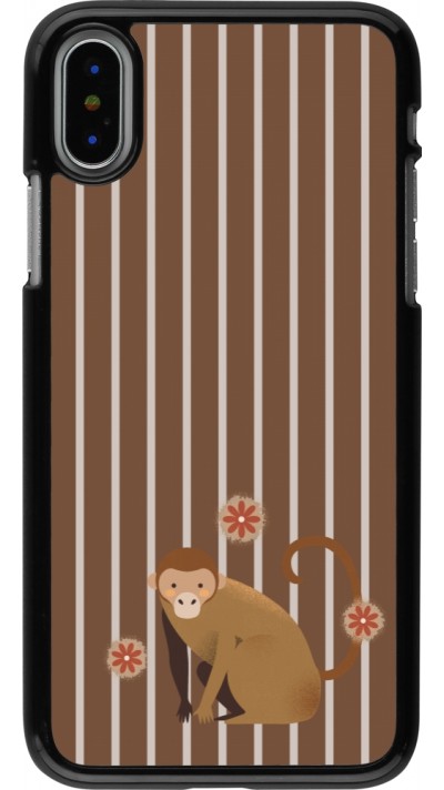 iPhone X / Xs Case Hülle - Monkey with stripes iPhone X / Xs Case Hülle - Monkey with stripes