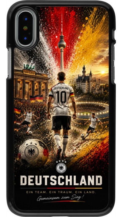 Coque iPhone X / Xs - Football Allemagne splash 2026