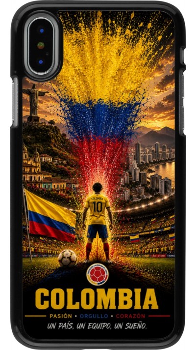 Coque iPhone X / Xs - Football Colombie splash 2026
