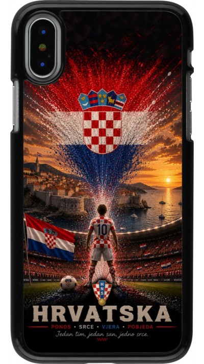 Coque iPhone X / Xs - Football Croatie splash 2026