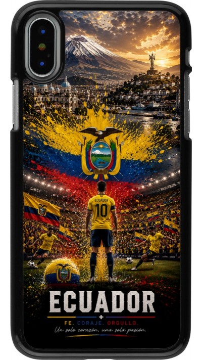 Coque iPhone X / Xs - Football Équateur splash 2026