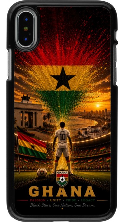 Coque iPhone X / Xs - Football Ghana splash 2026