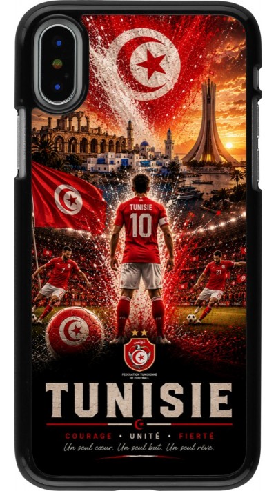 Coque iPhone X / Xs - Football Tunisie splash 2026