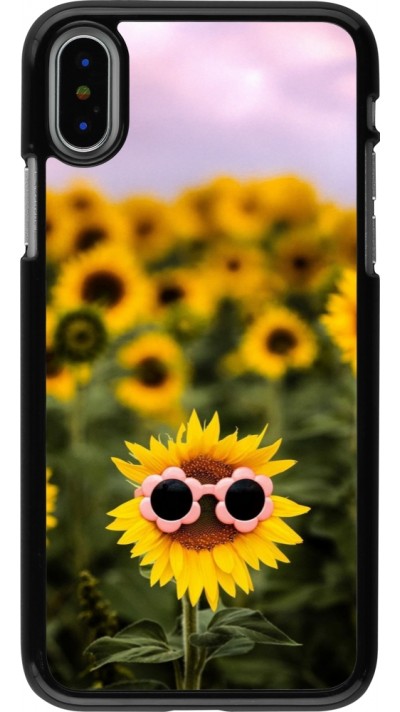 Coque iPhone X / Xs - Sunflower with glasses Spring 2026