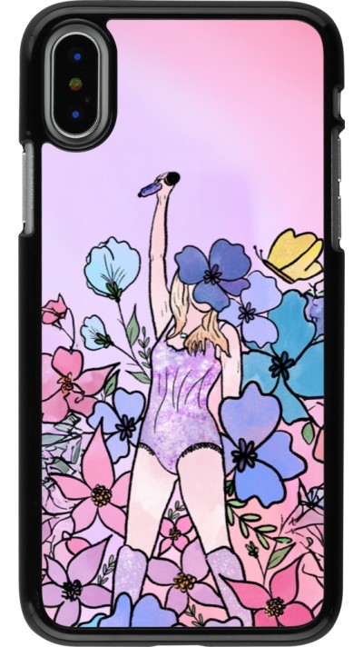 Coque iPhone X / Xs - Taylor Swift Sketch - Pink