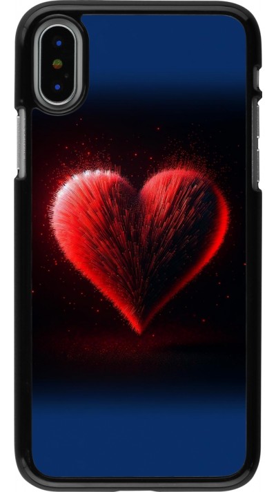 iPhone X / Xs Case Hülle - Valentin 2025 rotes Herz