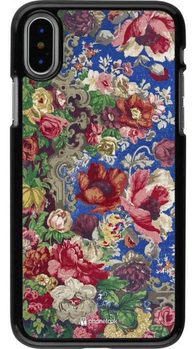 Coque iPhone X / Xs - Vintage Art Flowers