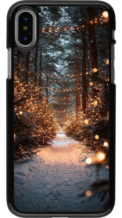 Coque iPhone X / Xs - Winter 25 Winter snowy road