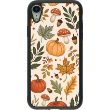 Coque iPhone XR - Silicone rigide noir Autumn 25 Autumn pattern