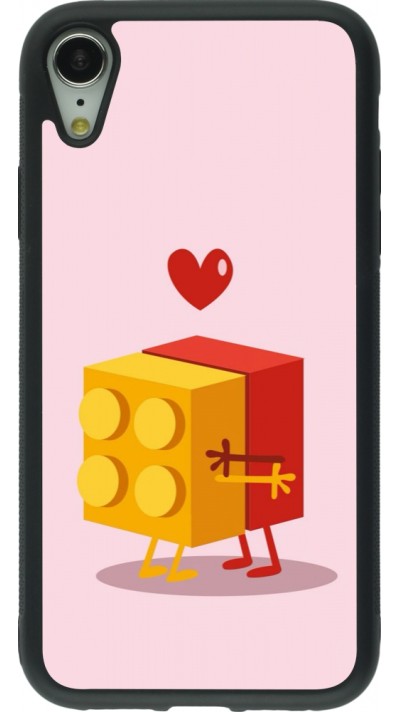 Coque iPhone XR - Silicone rigide noir Saint Valentines Day 26 Puzzle