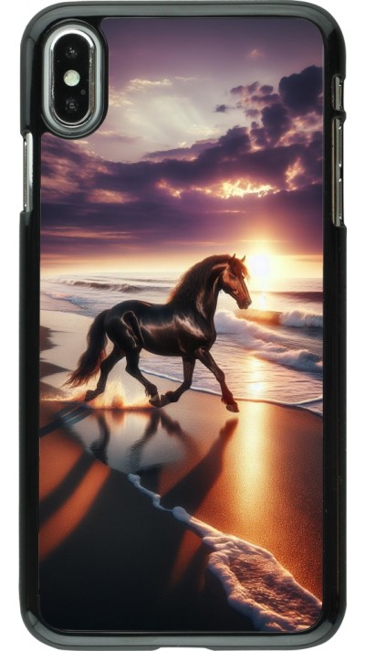 Coque iPhone Xs Max - Cheval majestueux plage