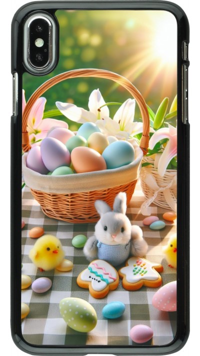Coque iPhone Xs Max - Easter 2025 Panier Pâques