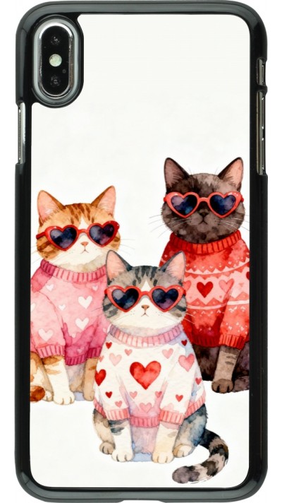 Coque iPhone Xs Max - Saint Valentines Day 26 Cat Love