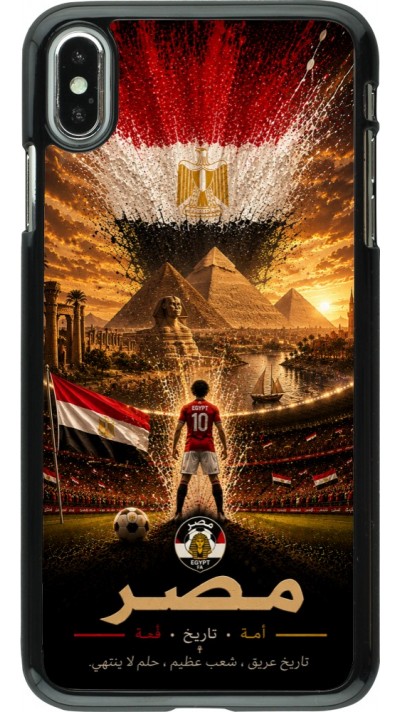 Coque iPhone Xs Max - Football Égypte splash 2026