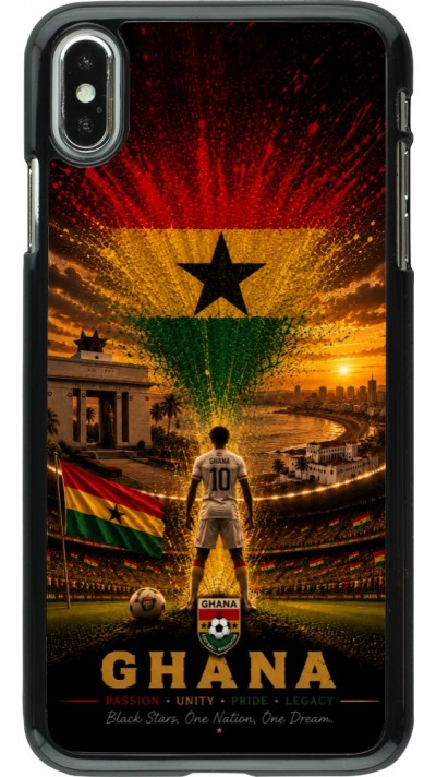 Coque iPhone Xs Max - Football Ghana splash 2026