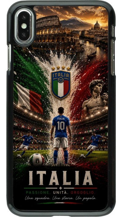 Coque iPhone Xs Max - Football Italie splash 2026
