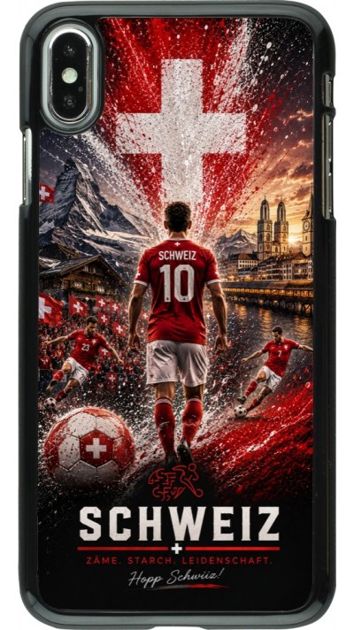 Coque iPhone Xs Max - Football Schweiz splash 2026