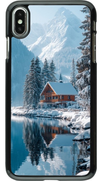 iPhone Xs Max Case Hülle - Winter 25 Winter house forest day