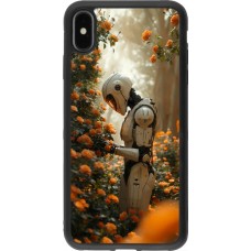 iPhone Xs Max Case Hülle - Silikon schwarz Astronaut flowers 2025