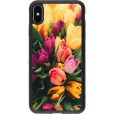 iPhone Xs Max Case Hülle - Silikon schwarz Bouquet of tulips Spring 2026