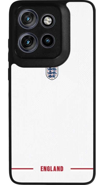 Coque Motorola Moto S50 - Silicone rigide noir Maillot de football Angleterre 2026 personnalisable
