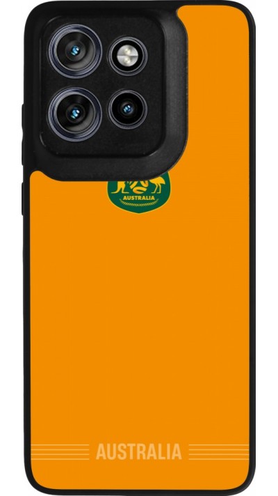 Coque Motorola Moto S50 - Silicone rigide noir Maillot de football Australie 2026 personnalisable
