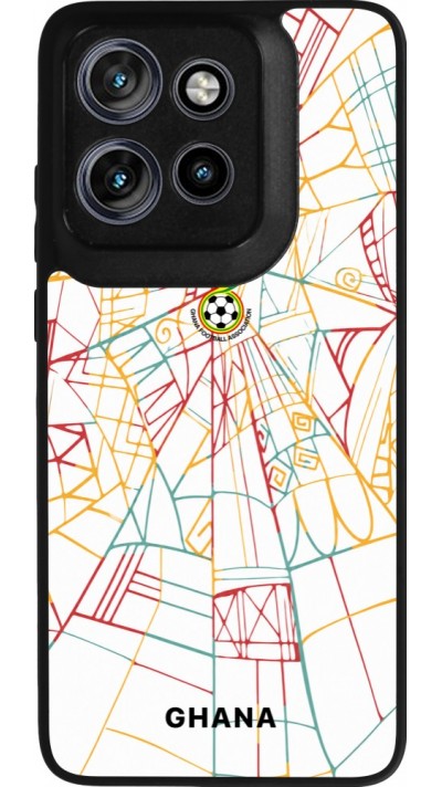 Coque Motorola Moto S50 - Silicone rigide noir Maillot de football Ghana 2026 personnalisable