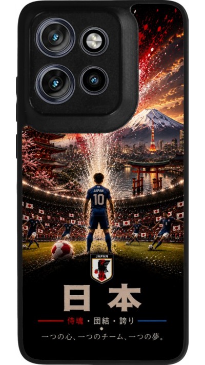 Coque Motorola Moto S50 - Silicone rigide noir Football Japon splash 2026
