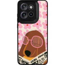 Motorola Moto S50 Case Hülle - Silikon schwarz Dog with newspaper Spring 2026