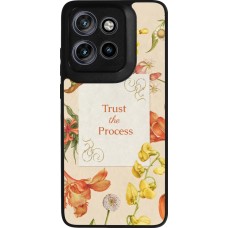 Motorola Moto S50 Case Hülle - Silikon schwarz Trust the process Spring 2026