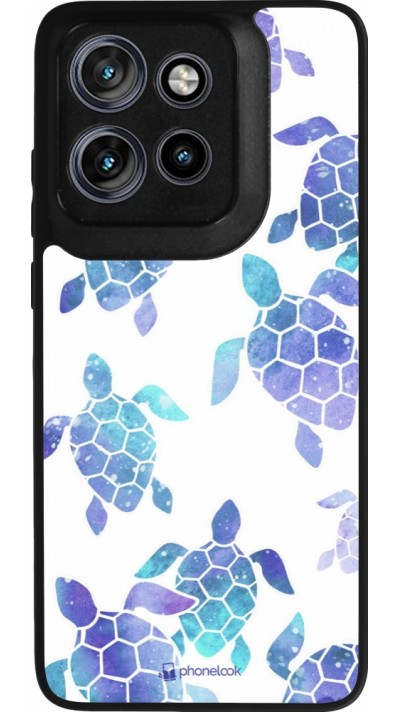 Motorola Moto S50 Case Hülle - Silikon schwarz Turtles pattern watercolor