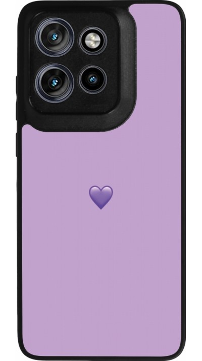 Motorola Moto S50 Case Hülle - Silikon schwarz Valentine 2023 purpule single heart